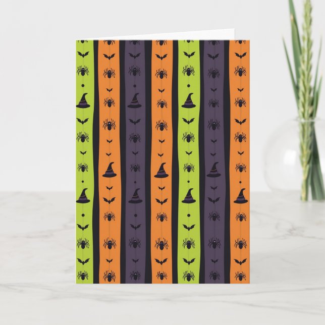 Halloween Pattern Fun Card (Front)