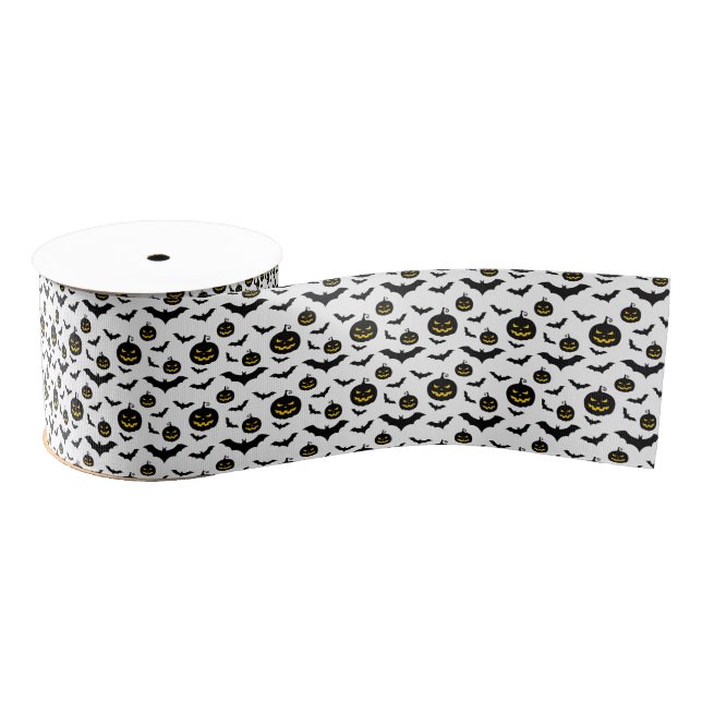Halloween Pattern Grosgrain Ribbon (Spool)