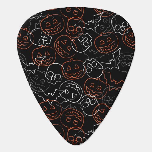 Halloween Pattern Guitar Pick