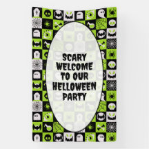 HALLOWEEN - Pattern - Icons Black Green