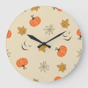 Halloween pattern large clock