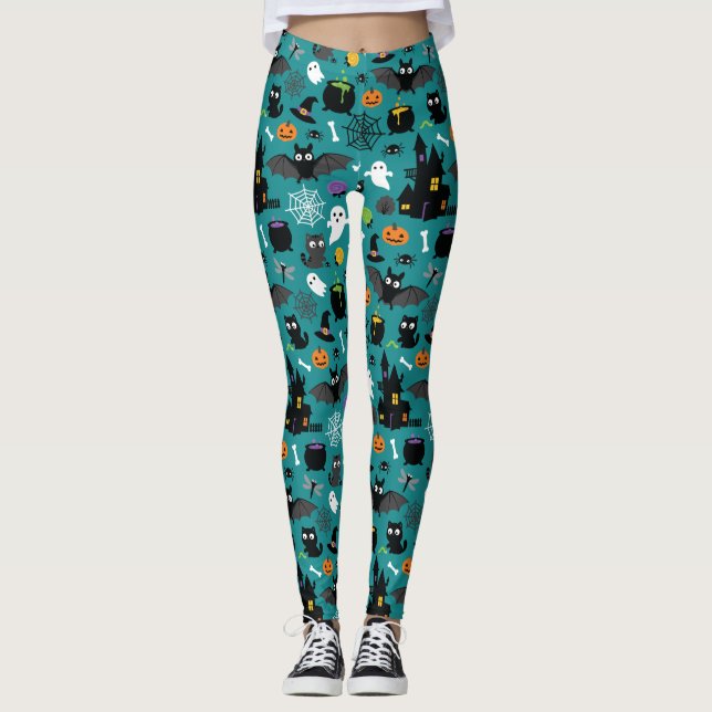 Halloween Pattern Leggings (Front)