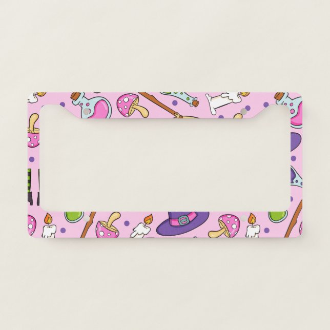Halloween Pattern License Plate Frame (Front)