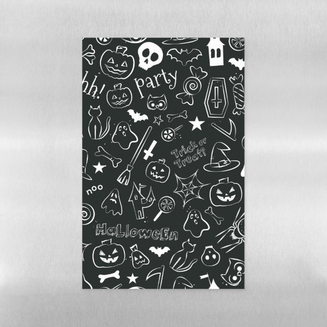 Halloween Pattern Magnetic Dry Erase Sheet (Vertical)