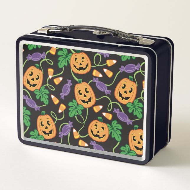 HALLOWEEN PATTERN Metal Lunchbox (Back)