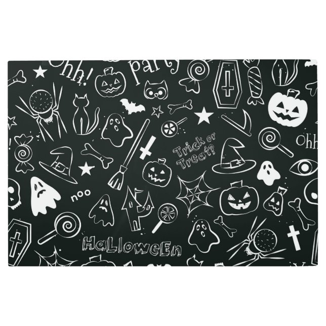 Halloween Pattern Metal Print (Front)
