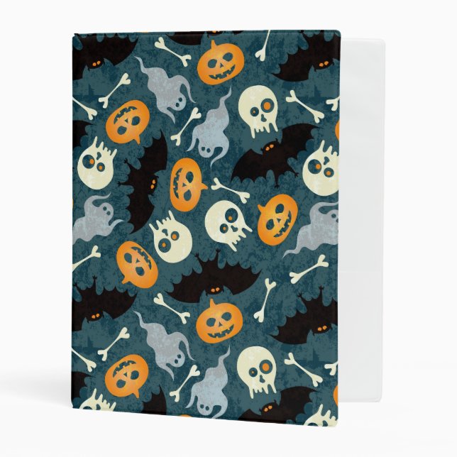 Halloween pattern mini binder (Front/Inside)