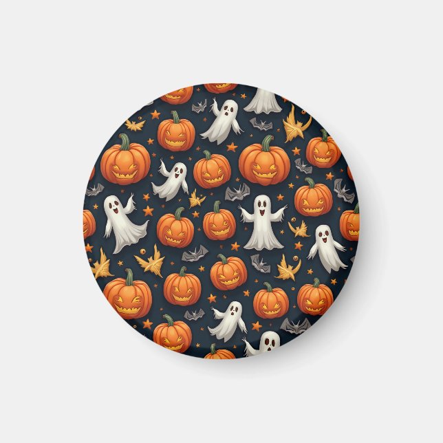 halloween pattern mirror magnet (Front)