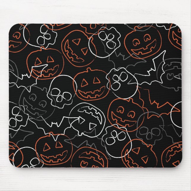 Halloween Pattern Mouse Pad (Front)