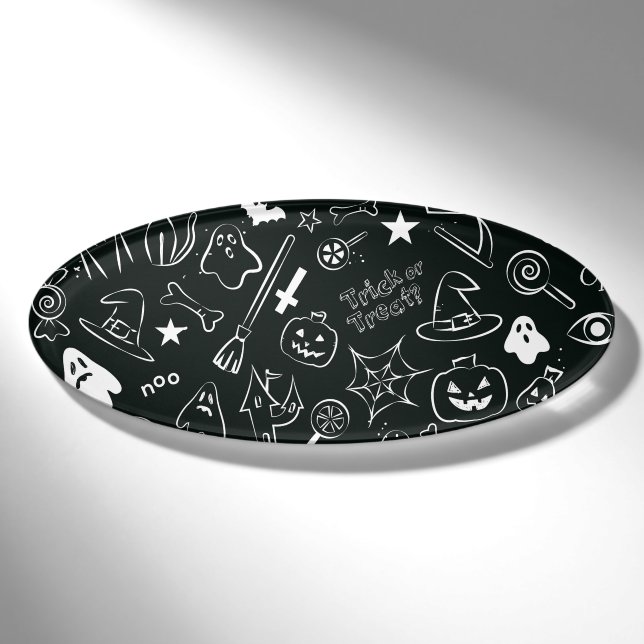 Halloween Pattern Name Tag (Front)