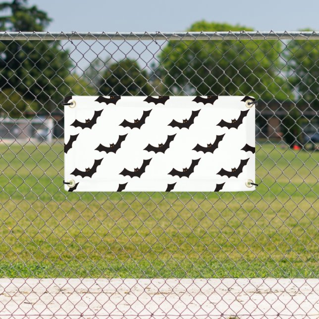 Halloween, Pattern Of Bats, Trick Or Treat, Boo Banner (Insitu)