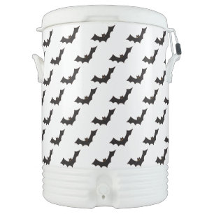 Halloween, Pattern Of Bats, Trick Or Treat, Boo Beverage Cooler