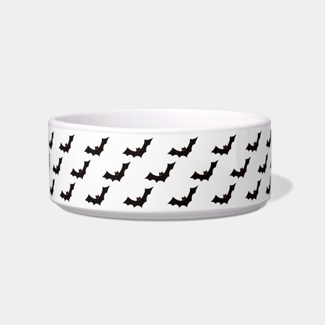 Halloween, Pattern Of Bats, Trick Or Treat, Boo Bowl (Front)