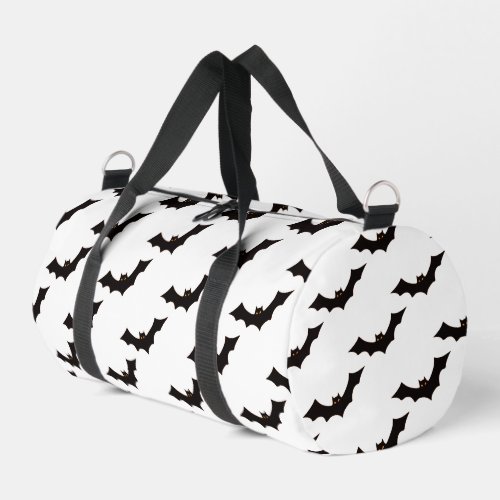 Halloween Pattern Of Bats Trick Or Treat Boo Duffle Bag