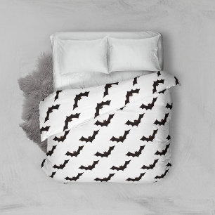 Halloween, Pattern Of Bats, Trick Or Treat, Boo Duvet Cover