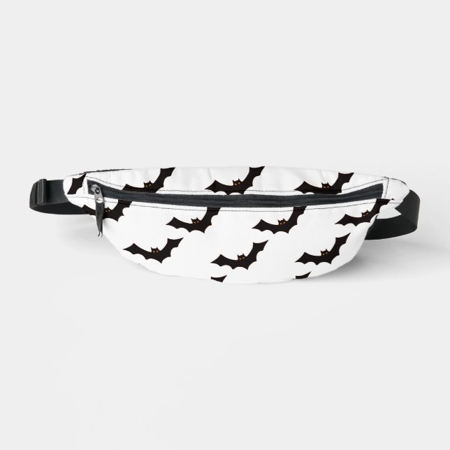 Halloween, Pattern Of Bats, Trick Or Treat, Boo Fanny Pack (Front)