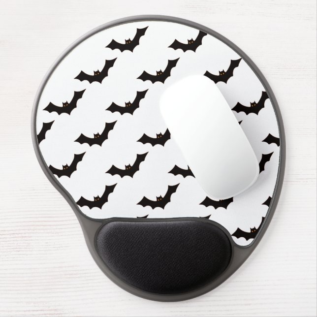 Halloween, Pattern Of Bats, Trick Or Treat, Boo Gel Mouse Pad (Left Side)