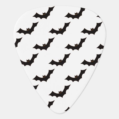 Halloween Pattern Of Bats Trick Or Treat Boo Guitar Pick