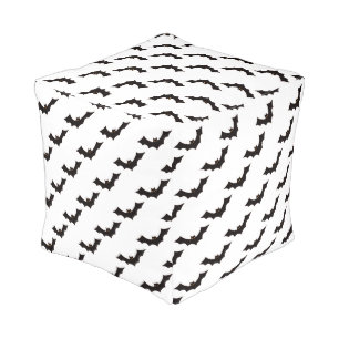 Halloween, Pattern Of Bats, Trick Or Treat, Boo Pouf