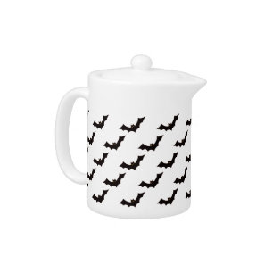 Halloween, Pattern Of Bats, Trick Or Treat, Boo Teapot
