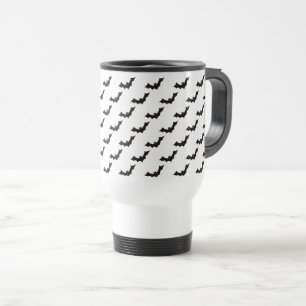 Halloween, Pattern Of Bats, Trick Or Treat, Boo Travel Mug