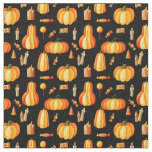 Halloween Pattern, Orange Pumpkins, Candy &amp; Candle Fabric