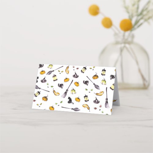 Halloween pattern ornament decoration place card