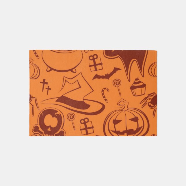 Halloween pattern outdoor rug (Front)