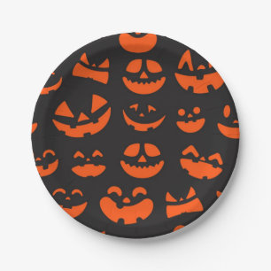 Halloween pattern paper plates