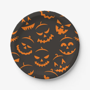 Halloween pattern paper plates