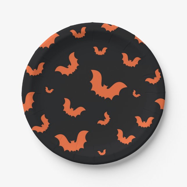 Halloween pattern paper plates (Front)