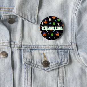 Halloween Pattern Party Favor Button