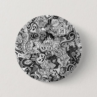 Halloween pattern pinback button