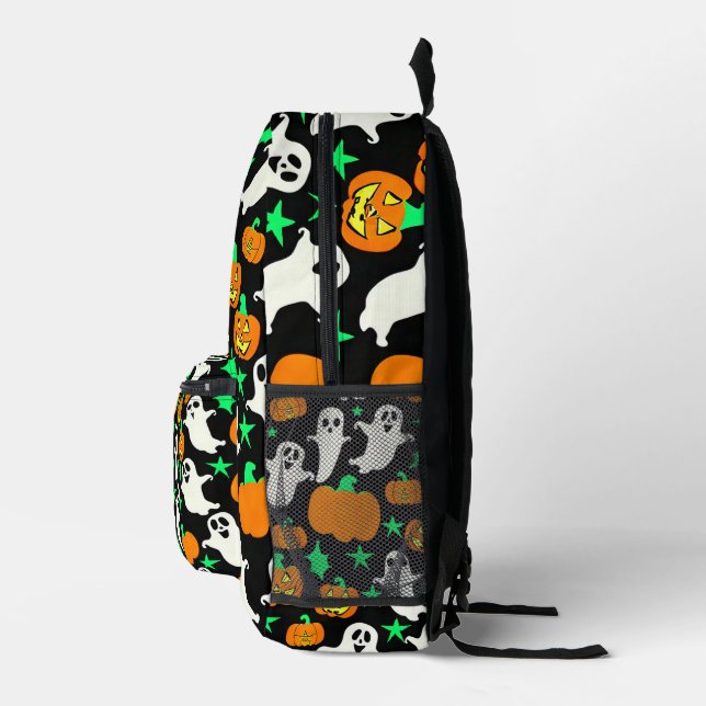 Halloween Pattern Printed Backpack (Right)