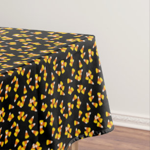 Halloween pattern random candy corn pieces tablecloth
