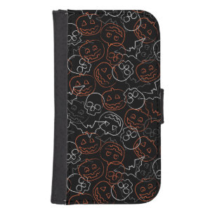 Halloween Pattern Galaxy S4 Wallet Case