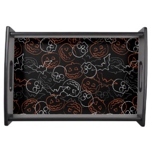 Halloween Pattern Serving Tray