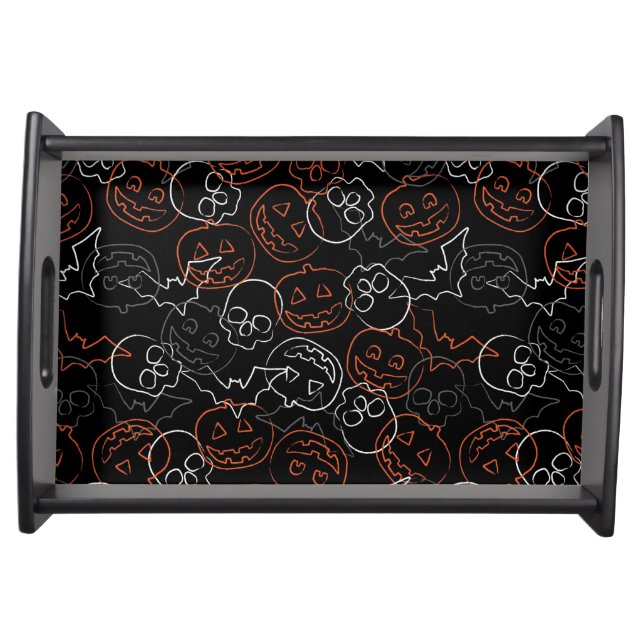 Halloween Pattern Serving Tray (Front)