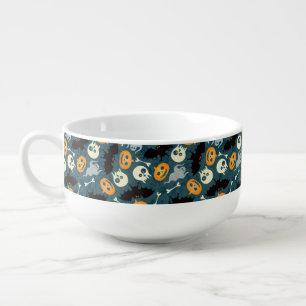 Halloween pattern soup mug