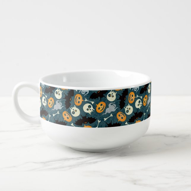 Halloween pattern soup mug (Right)