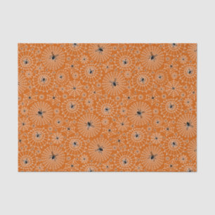 Halloween Pattern Spiders on Spiderwebs Tissue Paper