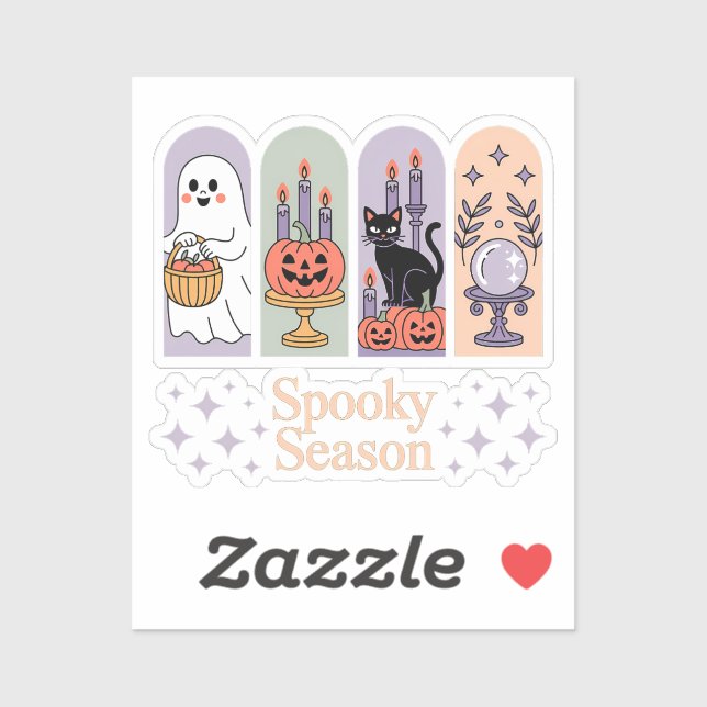 Halloween Pattern Spooky Season Sticker (Sheet)