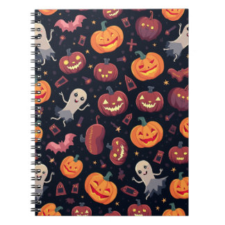 Halloween Pattern Square Note Notebook