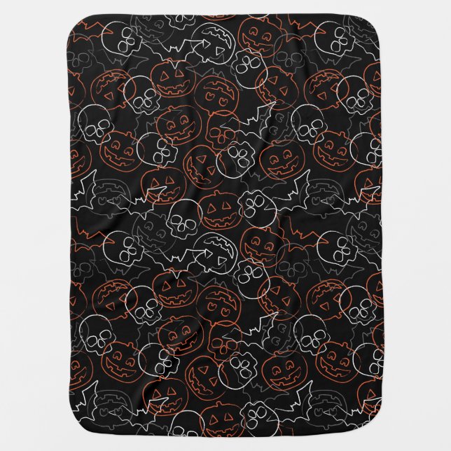 Halloween Pattern Stroller Blanket (Front)