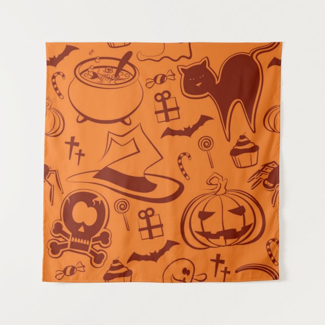 Halloween pattern tapestry (Front)