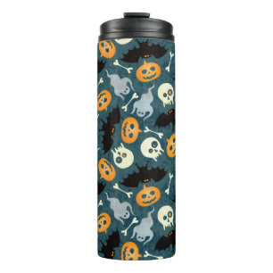 Halloween pattern thermal tumbler