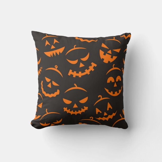 Halloween pattern throw pillow (Front)