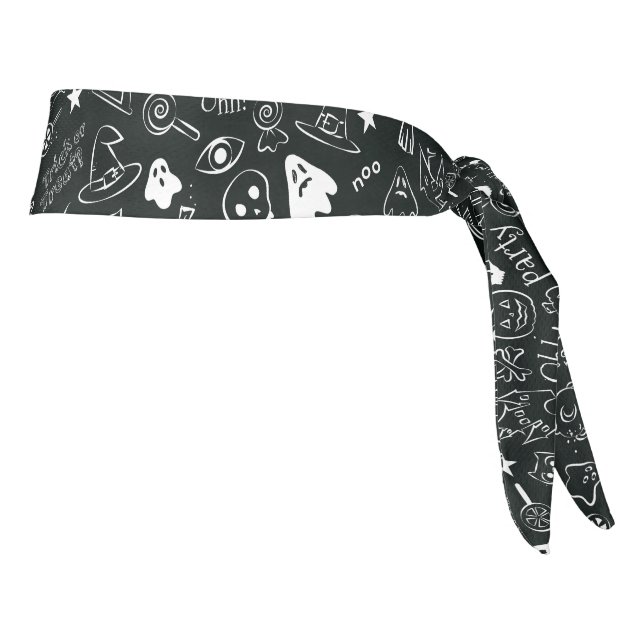 Halloween Pattern Tie Headband (Rotate 90)