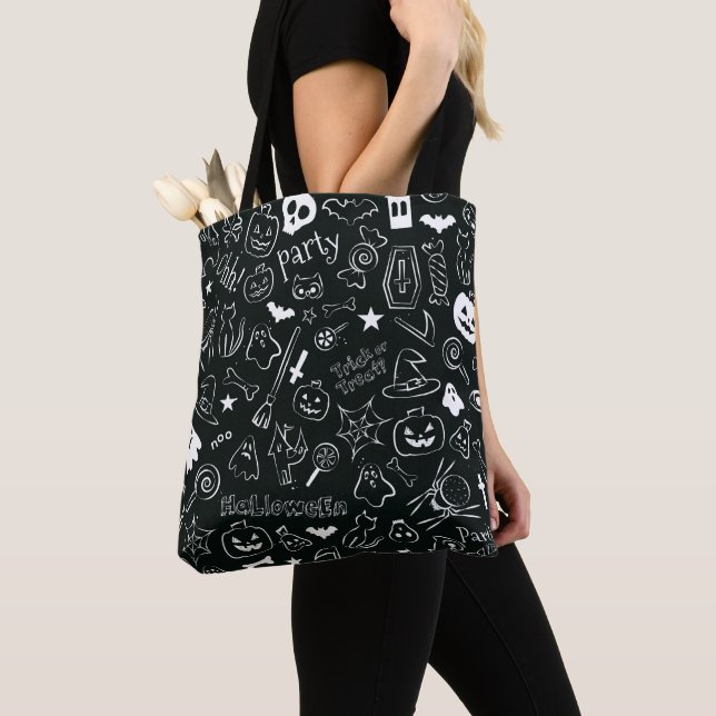 Halloween Pattern Tote Bag (Close Up)