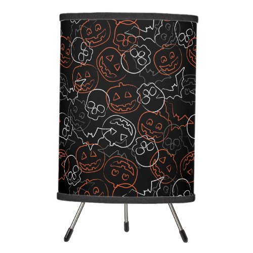 Halloween Pattern Tripod Lamp